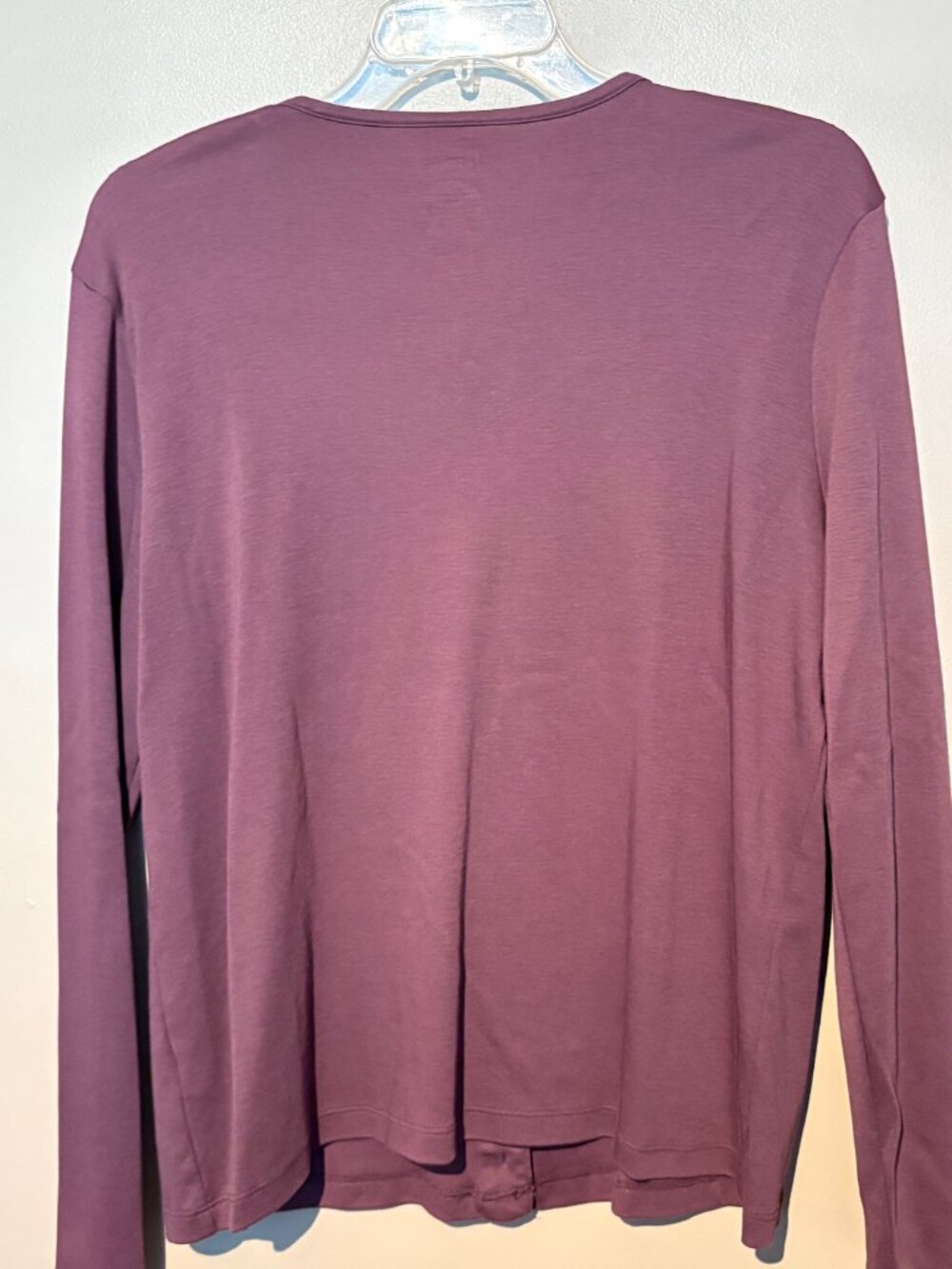 LL Bean Pima Cotton Long-Sleeve Crewneck Cardigan - "Coffee Bean Brown" - Picture 3 of 3